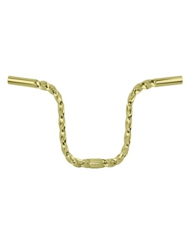 U Square Twisted Handlebar 9 25.4mm Gold.